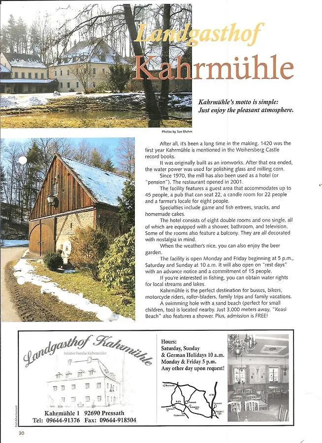 Landhotel Kahrmuehle Pressath 3*,  Germany